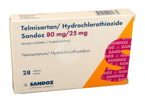 TELMISARTAN /HYDROCHLOROTHIAZIDE SANDOZ KAETUD TBL 80MG+25MG N28