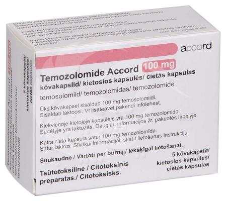 TEMOZOLOMIDE ACCORD KÕVAKAPSEL 100MG N5