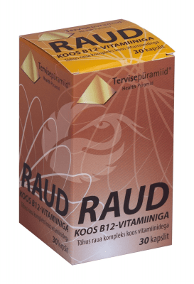 TERVISEPÜRAMIID RAUD KAPSLID VITAMIIN B12-GA N30