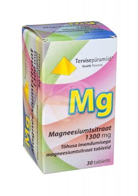 TERVISEPÜRAMIID MAGNEESIUMTSITRAAT TBL N30