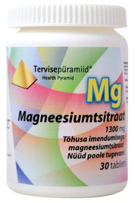 TERVISEPÜRAMIID MAGNEESIUMTSITRAAT TBL N30