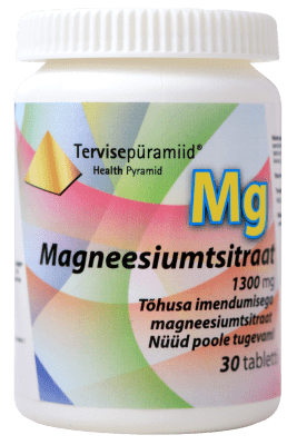 TERVISEPÜRAMIID MAGNEESIUMTSITRAAT TBL N30