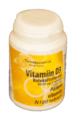 TERVISEPÜRAMIID VITAMIIN D TBL 30MCG N100