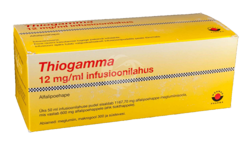 THIOGAMMA INFUSIOONILAHUS 12MG 1ML 50ML N10