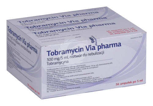 TOBRAMYCIN VIA PHARMA NEBULISEERITAV LAHUS 300MG 5ML N56