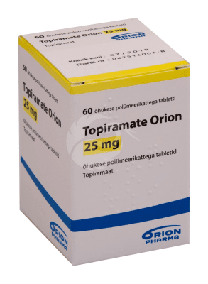 TOPIRAMATE ORION ÕHUKE POLÜMEERKATTEGA TBL 25MG N60