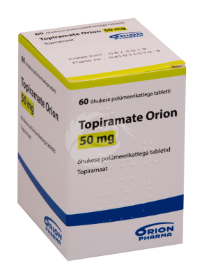 TOPIRAMATE ORION ÕHUKE POLÜMEERKATTEGA TBL 50MG N60