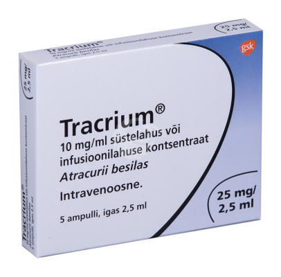 TRACRIUM SÜSTE-/INFUSIOONILAHUS 10MG 1ML 2.5ML N5