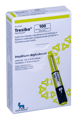 TRESIBA SÜSTELAHUS PEN-SÜSTLIS 100ÜHIK 1ML 3ML N5, PEN-SÜSTEL FLEXTOUCH