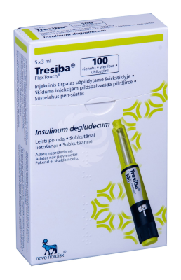 TRESIBA SÜSTELAHUS PEN-SÜSTLIS 100ÜHIK 1ML 3ML N5, PEN-SÜSTEL FLEXTOUCH