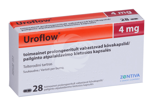 UROFLOW 4MG TOIMEAINET PROLONGEERITULT VABASTAV KÕVAKAPSEL 4MG N28
