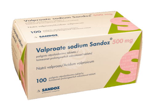 VALPROATE SODIUM SANDOZ 500MG TOIMEAINET PROLONGEERITULT VABASTAV TBL 500MG N100
