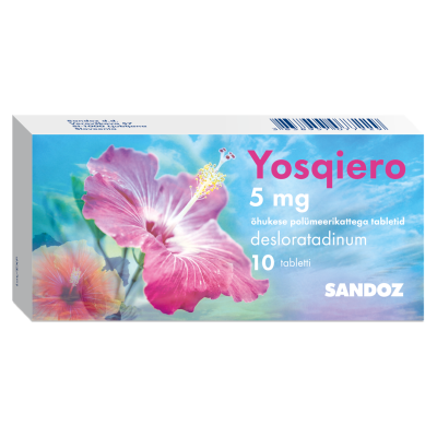 YOSQIERO ÕHUKE POLÜMEERKATTEGA TBL 5MG N10