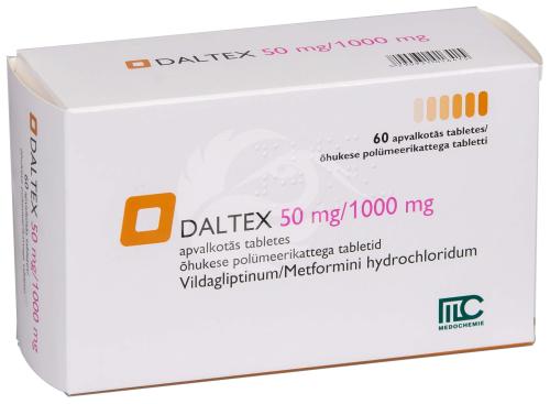 DALTEX ÕHUKE POLÜMEERKATTEGA TBL 1000MG+50MG N60