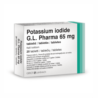 POTASSIUM IODIDE G.L. PHARMA TABLET 65MG N20