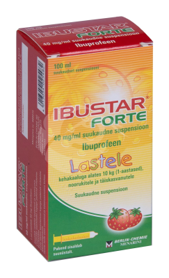 IBUSTAR FORTE SUUKAUDNE SUSPENSIOON ENSOON 40MG 1ML 100ML N1