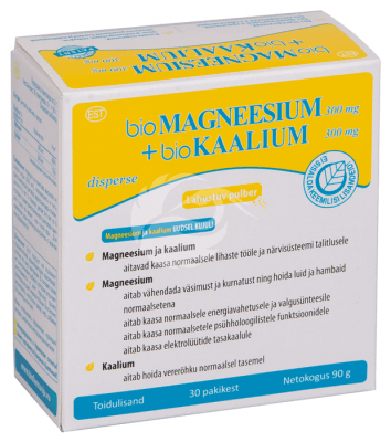 BIOMAGNEESIUM 300MG+ BIOKAALIUM 300MG PULBER N30