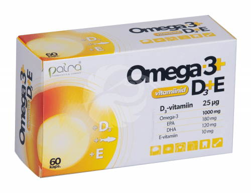 PAIRA OMEGA-3 + VITAMIIN D+E KAPSLID N60