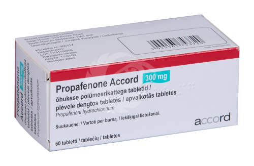 PROPAFENONE ACCORD ÕHUKE POLÜMEERKATTEGA TBL 300MG N60