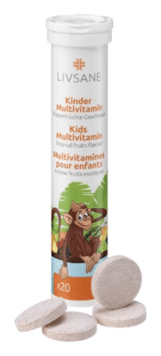 LIVSANE MULTIVITAMIIN LAHUSTUV TBL LASTELE N20