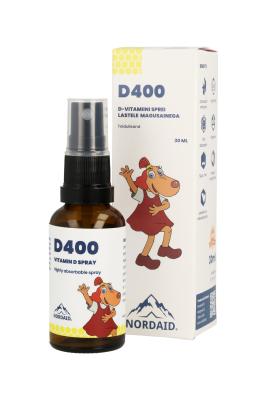 NORDAID VITAMIIN D SUUKAUDNE SPREI 10MCG LASTELE 30ML