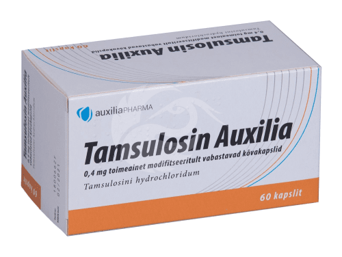 TAMSULOSIN AUXILIA TOIMEAINET MODIFITSEERITULT VABASTAV KÕVAKAPSEL 0.4MG N60