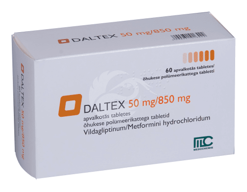 DALTEX ÕHUKE POLÜMEERKATTEGA TBL 850MG+50MG N60