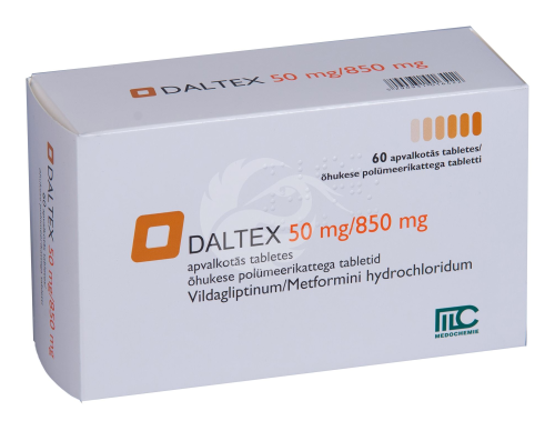 DALTEX ÕHUKE POLÜMEERKATTEGA TBL 850MG+50MG N60