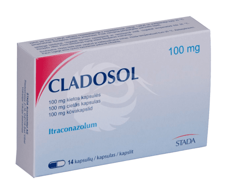 CLADOSOL 100MG KÕVAKAPSEL 100MG N14