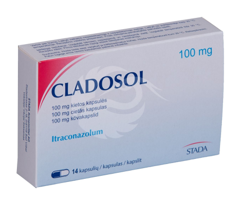 CLADOSOL 100MG KÕVAKAPSEL 100MG N14