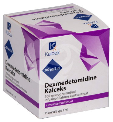 DEXMEDETOMIDINE KALCEKS INFUSIOONI KONTSENTRAAT 100MCG 1ML 2ML N25