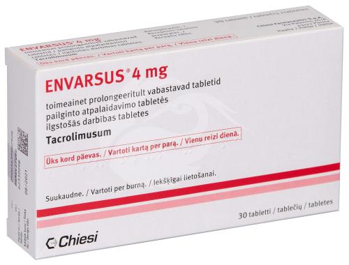 ENVARSUS TOIMEAINET PROLONGEERITULT VABASTAV TBL 4MG N30