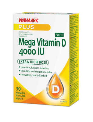 MEGA VITAMIN D FORTE KAPSLID 4000IU N30