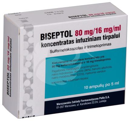 BISEPTOL INFUSIOONI KONTSENTRAAT 80MG+16MG 1ML 5ML N10