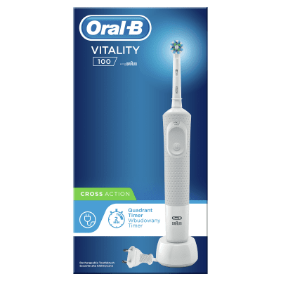  ORAL-B ELEKTRILINE HAMBAHARI D100 CROSS ACTION WHITE 