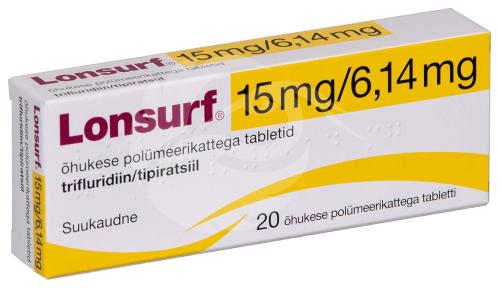 LONSURF ÕHUKE POLÜMEERKATTEGA TBL 15MG+6.14MG N20