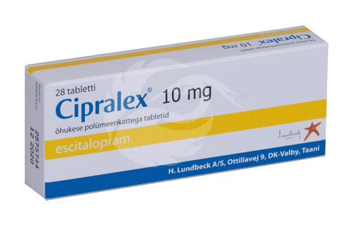 CIPRALEX ÕHUKE POLÜMEERKATTEGA TBL 10MG N28, (TML)