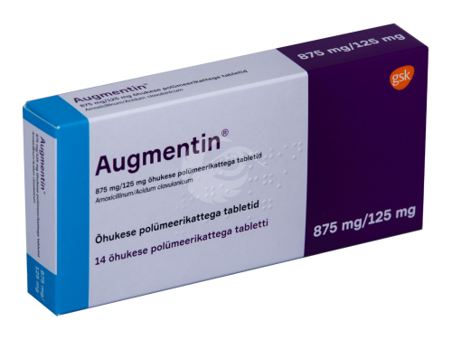 AUGMENTIN ÕHUKE POLÜMEERKATTEGA TBL 875MG+125MG N14, (TML)