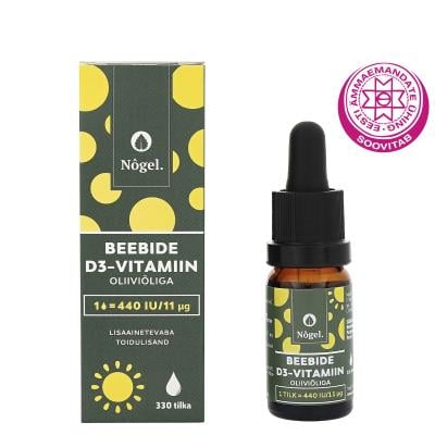 NÕGEL VITAMIIN D TILGAD 440IU OLIIVÕLIGA BEEBIDELE 10ML