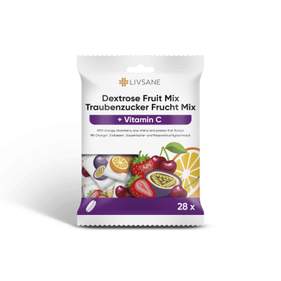 LIVSANE GLÜKOOSI NÄRIMISTABLETID VITAMIIN C-GA MIX PUUVILJA N28