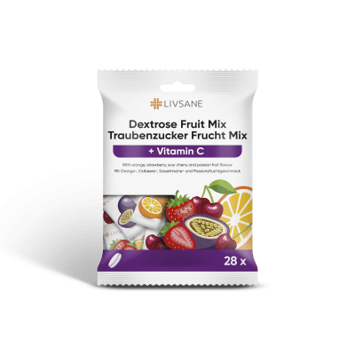 LIVSANE GLÜKOOSI NÄRIMISTABLETID VITAMIIN C-GA MIX PUUVILJA N28