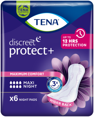 TENA DISCREET SIDE MAXI NIGHT 914ML N6