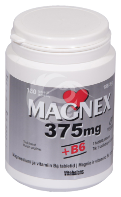 MAGNEX + VITAMIIN B6 TBL 375+2,2MG N180