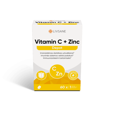 LIVSANE VITAMIIN C+TSINK TBL PIKATOIMELINE N60