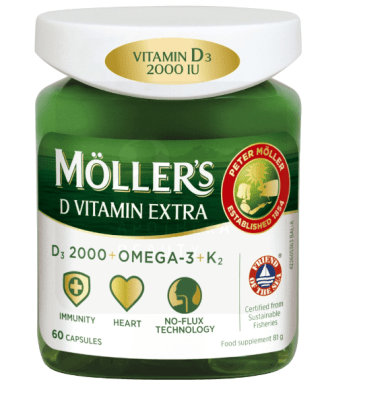 MÖLLER'S EXTRA VITAMIIN D KALAMAKSAÕLI KAPSLID N60