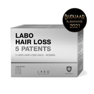 LABO HAIR LOSS 5 PATENTS AMPULLID NAISTELE 3,5ML N14