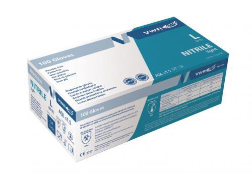 KINDAD VWR LIGHT NITRIIL XL MITTESTERILISEERITUD PUUDRIVABA N90
