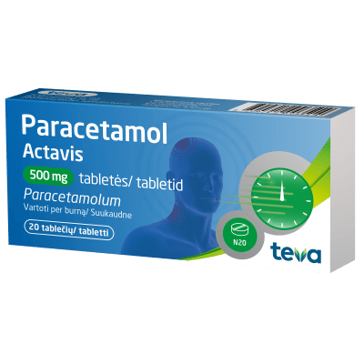PARACETAMOL ACTAVIS TBL 500MG N20
