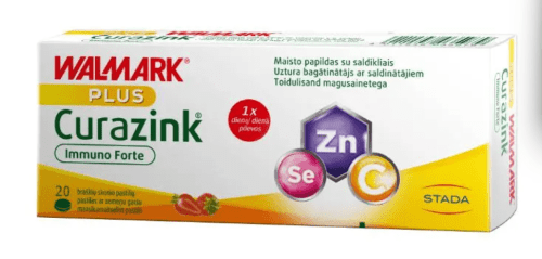CURAZINK IMMUNO FORTE MAASIKAMAITSELINE PASTILL N20