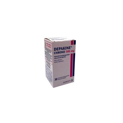 DEPAKINE CHRONO 500 MG TOIMEAINET PROLONGEERITULT VABASTAV TBL 500MG N30, (TML)